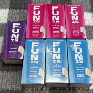 Sun In Fun In Temporary Hair Color 1oz‎ Multi Y2K Festival Rave Aesthetic 7 Pack